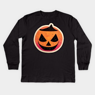 Halloween Pumpkin Kids Long Sleeve T-Shirt